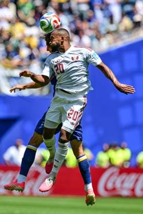 Qatari Ahmed Fathy pictured in action during a soccer game between Bosnia and Herzegovina and Qatar, on Wednesday 24 June 2026 in Seattle, the third and last day in the group stage, in group B of the FIFA World Cup, WM, Weltmeisterschaft, Fussball 2026 in the United States of America. DIRKxWAEM  x179161182x
