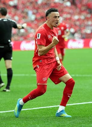 FIFA World Cup, WM, Weltmeisterschaft, Fussball 2026 - Group B - Switzerland vs Canada Ruben Vargas of Switzerland celebrates after scoring the 1-0 during the FIFA World Cup 2026 group stage match Switzerland against Canada, in Vancouver, Canada, 24 June 2026. VANCOUVER Canada  Copyright: xBOBxFRIDx