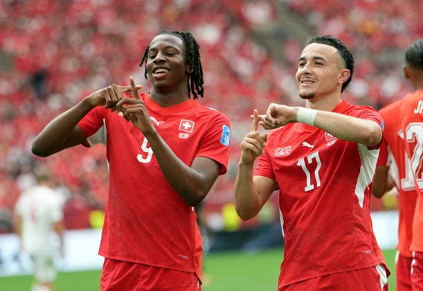 FIFA World Cup, WM, Weltmeisterschaft, Fussball 2026 - Group B - Switzerland vs Canada Ruben Vargas of Switzerland celebrates after scoring the 1-0 with Johan Manzambi of Switzerland (L) during the FIFA World Cup 2026 group stage match Switzerland against Canada, in Vancouver, Canada, 24 June 2026. VANCOUVER Canada  Copyright: xBOBxFRIDx