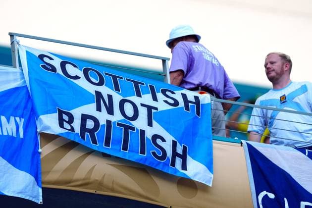 Scotland fans ahead of kick-off Scotland v Brazil, 2026 FIFA World Cup, WM, Weltmeisterschaft, Fussball Group C, Football, Miami Stadium, Miami, Florida, USA - 24 Jun 2026Miami Miami Stadium Florida (FL) United States of America EDITORIAL USE ONLY No use with unauthorised audio, video, data, fixture lists, club league logos or live services. Online in-match use limited to 120 images, no video emulation. No use in betting, games or single club league player publications.  Copyright: xJavierxGarcia Shutterstockx 16956030c
