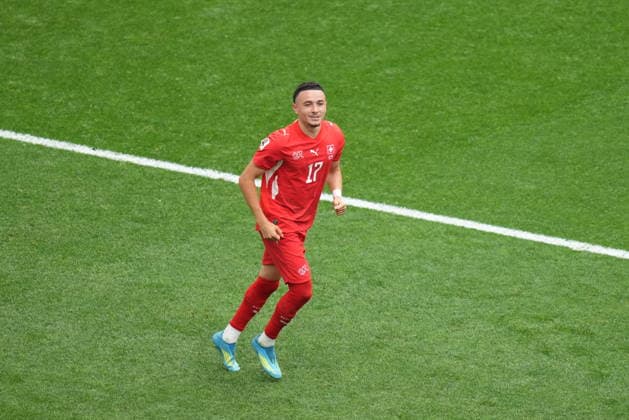 Switzerland v Canada - FIFA World Cup, WM, Weltmeisterschaft, Fussball 2026 - Group B VANCOUVER, CANADA - JUNE 24: Ruben Vargas of Switzerland celebrates after scoring a goal during the 2026 FIFA World Cup Group B match between Switzerland and Canada at BC Place Stadium in Vancouver, Canada, on June 24, 2026. Ercin Erturk Anadolu British Columbia Canada. Editorial use only. Please get in touch for any other usage.  Copyright: x2026xAnadoluxErcinxErturkx