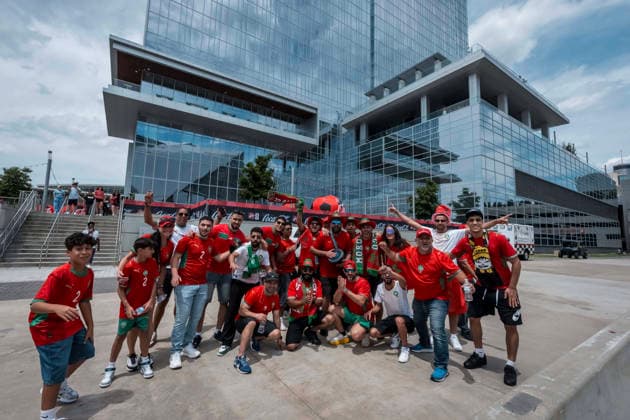 June 24, 2026, Atlanta, Georgia, USA: Fans show their support for their favorite team as Morocco takes on Haiti in their World Cup: First Stage Group C game at Atlanta Stadium in Atlanta, Georgia. Atlanta USA - ZUMAa161 20260624_aaa_a161_003 Copyright: xWalterxArcex xGMGx