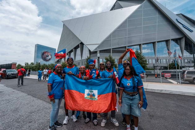 June 24, 2026, Atlanta, Georgia, USA: Fans show their support for their favorite team as Morocco takes on Haiti in their World Cup: First Stage Group C game at Atlanta Stadium in Atlanta, Georgia. Atlanta USA - ZUMAa161 20260624_aaa_a161_006 Copyright: xWalterxArcex xGMGx