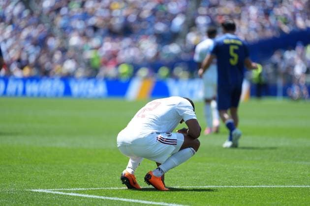 FIFA World Cup, WM, Weltmeisterschaft, Fussball 26 Group B - Bosnia and Herzegovina vs Qatar SEATTLE, WASHINGTON - JUNE 24: A player of Qatar reacts on the field during the FIFA World Cup 2026 Group B match between Bosnia and Herzegovina and Qatar at Seattle Stadium on June 24, 2026 in Seattle, Washington. photo by Mohamed Gamal JNA Press SEATTLE United States of America Copyright: x xMohamedxGamalxTageldinx xJNAxPressx