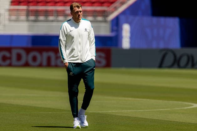 SOCCER AUSTRALIA TRAINING, Socceroos player Harry Souttar gets a first look of the pitch ahead of their match against Paraguay at the San Francisco Bay Area Stadium in Santa Clara, California, United States, Wednesday, June 24, 2026. ( NO ARCHIVING Alameda California United States  Copyright: xJasonxHenryx 20260625156718389802