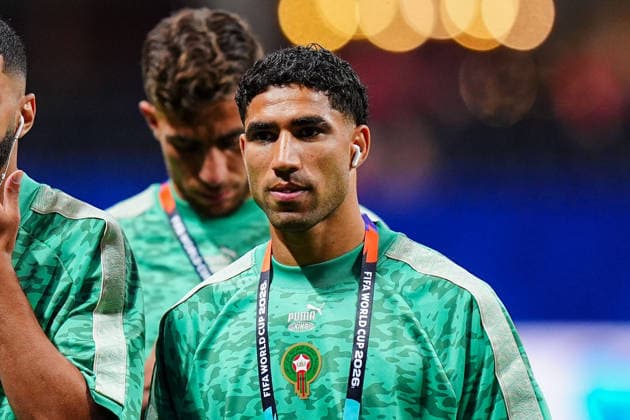 Morocco v Haiti - FIFA World Cup, WM, Weltmeisterschaft, Fussball 2026 - Group C ATLANTA, USA - JUNE 24: Achraf Hakimi of Morocco takes the pitch prior to 2026 FIFA World Cup First Stage Group C match between Morocco and Haiti at Mercedes-Benz Stadium (Atlanta Stadium) in Atlanta, Georgia, United States on June 24, 2026. Evrim Aydin Anadolu Georgia United States. Editorial use only. Please get in touch for any other usage.  Copyright: x2026xAnadoluxEvrimxAydinx