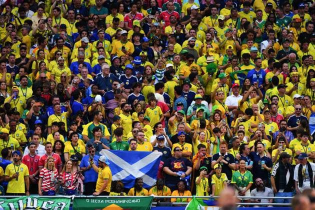 Scotland fans outnumbered by Brazil fans ahead of kick-off Scotland v Brazil, 2026 FIFA World Cup, WM, Weltmeisterschaft, Fussball Group C, Football, Miami Stadium, Miami, Florida, USA - 24 Jun 2026Miami Miami Stadium Florida (FL) United States of America EDITORIAL USE ONLY No use with unauthorised audio, video, data, fixture lists, club league logos or live services. Online in-match use limited to 120 images, no video emulation. No use in betting, games or single club league player publications.  Copyright: xJavierxGarcia Shutterstockx 16956030ag