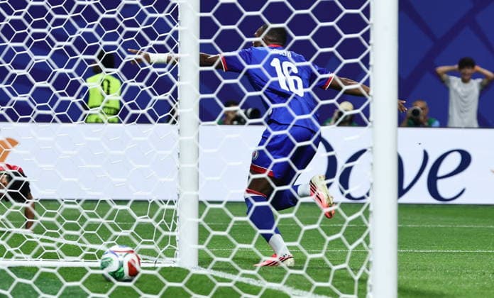 FIFA World Cup, WM, Weltmeisterschaft, Fussball 2026 - Group C - Morocco vs Haiti Lenny Joseph of Haiti celebrates after scoring the 0-1 goal during the FIFA World Cup 2026 group stage match Morocco against Haiti, in Atlanta, Georgia, USA, 24 June 2026. ATLANTA United States  Copyright: xRONALDxWITTEKx