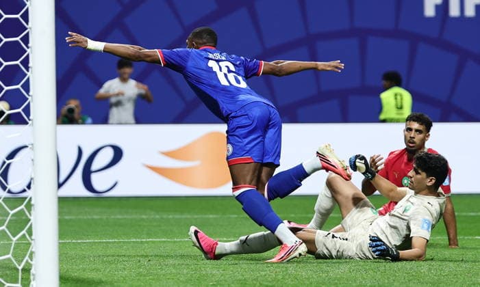 FIFA World Cup, WM, Weltmeisterschaft, Fussball 2026 - Group C - Morocco vs Haiti Lenny Joseph of Haiti celebrates after scoring the 0-1 goal during the FIFA World Cup 2026 group stage match Morocco against Haiti, in Atlanta, Georgia, USA, 24 June 2026. ATLANTA United States  Copyright: xRONALDxWITTEKx