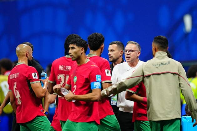 Morocco v Haiti - FIFA World Cup, WM, Weltmeisterschaft, Fussball 2026 - Group C ATLANTA, USA - JUNE 24: Players of Morocco are seen at the hydration break during 2026 FIFA World Cup First Stage Group C match between Morocco and Haiti at Mercedes-Benz Stadium (Atlanta Stadium) in Atlanta, Georgia, United States on June 24, 2026. Evrim Aydin Anadolu Georgia United States. Editorial use only. Please get in touch for any other usage.  Copyright: x2026xAnadoluxEvrimxAydinx