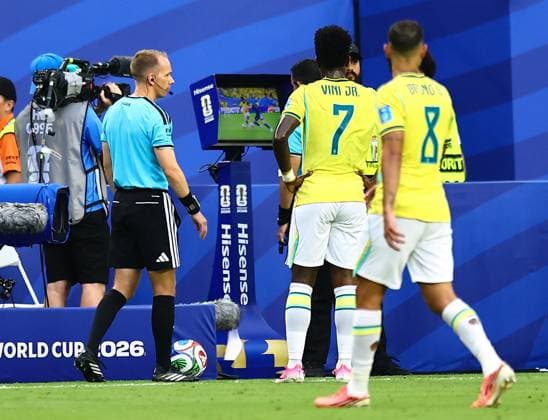 Vinicius Junior of Brazil has a goal is disallowed by VAR Scotland v Brazil, 2026 FIFA World Cup, WM, Weltmeisterschaft, Fussball Group C, Football, Miami Stadium, Miami, Florida, USA - 24 Jun 2026Miami Miami Stadium Florida (FL) United States of America EDITORIAL USE ONLY No use with unauthorised audio, video, data, fixture lists, club league logos or live services. Online in-match use limited to 120 images, no video emulation. No use in betting, games or single club league player publications.  Copyright: xMichaelxZemanek Shutterstockx 16956031as