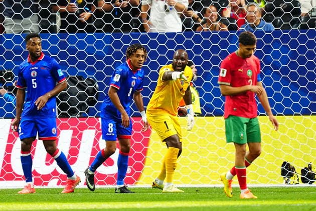 Morocco v Haiti - FIFA World Cup, WM, Weltmeisterschaft, Fussball 2026 - Group C ATLANTA, USA - JUNE 24: Johny Placide (1) of Haiti gestures during 2026 FIFA World Cup First Stage Group C match between Morocco and Haiti at Mercedes-Benz Stadium (Atlanta Stadium) in Atlanta, Georgia, United States on June 24, 2026. Evrim Aydin Anadolu Georgia United States. Editorial use only. Please get in touch for any other usage.  Copyright: x2026xAnadoluxEvrimxAydinx