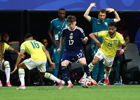 Ben Gannon-Doak of Scotland Scotland v Brazil, 2026 FIFA World Cup, WM, Weltmeisterschaft, Fussball Group C, Football, Miami Stadium, Miami, Florida, USA - 24 Jun 2026Miami Miami Stadium Florida (FL) United States of America EDITORIAL USE ONLY No use with unauthorised audio, video, data, fixture lists, club league logos or live services. Online in-match use limited to 120 images, no video emulation. No use in betting, games or single club league player publications.  Copyright: xMichaelxZemanek Shutterstockx 16956031ax