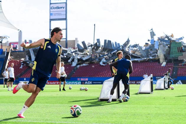260624 Mattias Svanberg of the Swedish national football team at a training session during day 14 of the FIFA World Cup, WM, Weltmeisterschaft, Fussball 2026 on June 24, 2026 in Dallas. Photo: Ludvig Thunman BILDBYRAN kod LT PA1256 fotboll football soccer fotball vm fotbolls-vm fotball-vm fotbolls-vm 2026 fifa world cup 2026 träning practice training sverige sweden sverige a day 14 bbeng *** 260624 Mattias Svanberg of the Swedish national soccer team at a training session on day 14 of the 2026 FIFA World Cup on June 24, 2026 in Dallas. Photo by Ludvig Thunman, BILDBYRAN. Code: LT PA1256. soccer, football, soccer World Cup, 2026 FIFA World Cup, training, Sweden, Sweden A, day 14 bbeng  Copyright: LUDVIGxTHUNMAN BB260624LT052