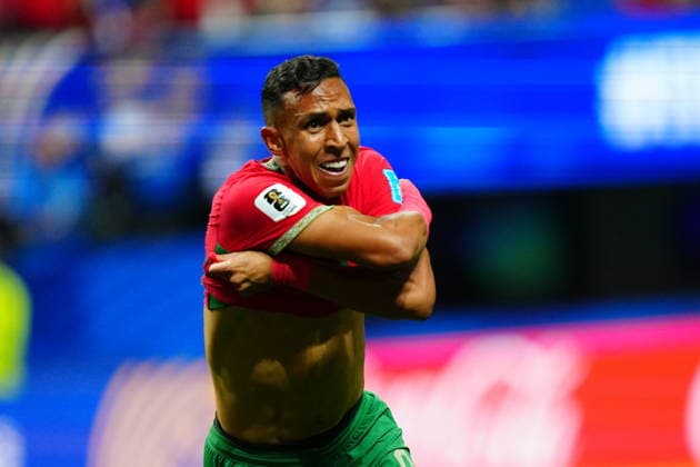 Morocco v Haiti - FIFA World Cup, WM, Weltmeisterschaft, Fussball 2026 - Group C ATLANTA, USA - JUNE 24: Soufiane Rahimi (9) of Morocco celebrates after scoring a goal during 2026 FIFA World Cup First Stage Group C match between Morocco and Haiti at Mercedes-Benz Stadium (Atlanta Stadium) in Atlanta, Georgia, United States on June 24, 2026. Evrim Aydin Anadolu Georgia United States. Editorial use only. Please get in touch for any other usage.  Copyright: x2026xAnadoluxEvrimxAydinx
