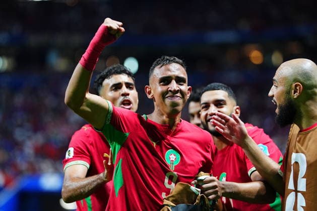 Morocco v Haiti - FIFA World Cup, WM, Weltmeisterschaft, Fussball 2026 - Group C ATLANTA, USA - JUNE 24: Soufiane Rahimi (9) of Morocco celebrates after scoring a goal during 2026 FIFA World Cup First Stage Group C match between Morocco and Haiti at Mercedes-Benz Stadium (Atlanta Stadium) in Atlanta, Georgia, United States on June 24, 2026. Evrim Aydin Anadolu Georgia United States. Editorial use only. Please get in touch for any other usage.  Copyright: x2026xAnadoluxEvrimxAydinx