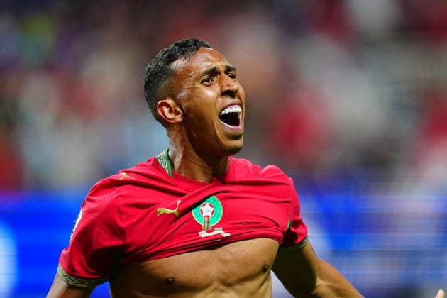 Morocco v Haiti - FIFA World Cup, WM, Weltmeisterschaft, Fussball 2026 - Group C ATLANTA, USA - JUNE 24: Soufiane Rahimi (9) of Morocco celebrates after scoring a goal during 2026 FIFA World Cup First Stage Group C match between Morocco and Haiti at Mercedes-Benz Stadium (Atlanta Stadium) in Atlanta, Georgia, United States on June 24, 2026. Evrim Aydin Anadolu Georgia United States. Editorial use only. Please get in touch for any other usage.  Copyright: x2026xAnadoluxEvrimxAydinx