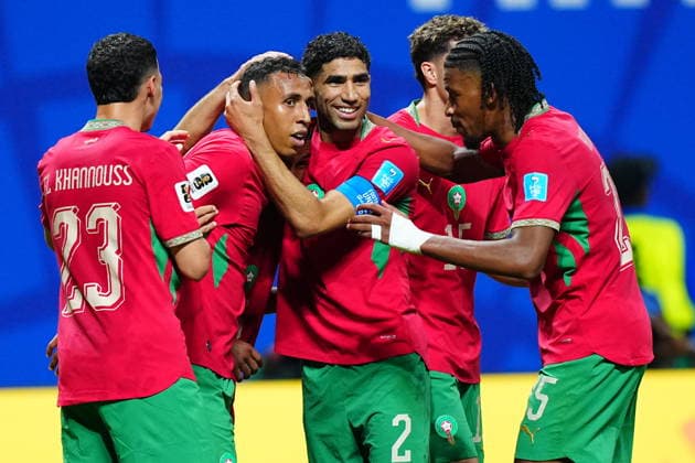 Morocco v Haiti - FIFA World Cup, WM, Weltmeisterschaft, Fussball 2026 - Group C ATLANTA, USA - JUNE 24: Gassime Yassine (16) of Morocco celebrates after scoring a goal during 2026 FIFA World Cup First Stage Group C match between Morocco and Haiti at Mercedes-Benz Stadium (Atlanta Stadium) in Atlanta, Georgia, United States on June 24, 2026. Evrim Aydin Anadolu Georgia United States. Editorial use only. Please get in touch for any other usage.  Copyright: x2026xAnadoluxEvrimxAydinx