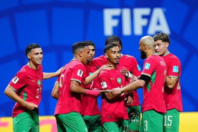 Morocco v Haiti - FIFA World Cup, WM, Weltmeisterschaft, Fussball 2026 - Group C ATLANTA, USA - JUNE 24: Gassime Yassine (16) of Morocco celebrates after scoring a goal during 2026 FIFA World Cup First Stage Group C match between Morocco and Haiti at Mercedes-Benz Stadium (Atlanta Stadium) in Atlanta, Georgia, United States on June 24, 2026. Evrim Aydin Anadolu Georgia United States. Editorial use only. Please get in touch for any other usage.  Copyright: x2026xAnadoluxEvrimxAydinx
