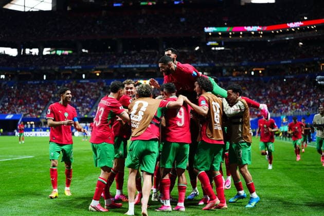 Morocco v Haiti - FIFA World Cup, WM, Weltmeisterschaft, Fussball 2026 - Group C ATLANTA, USA - JUNE 24: Gassime Yassine (16) of Morocco celebrates after scoring a goal during 2026 FIFA World Cup First Stage Group C match between Morocco and Haiti at Mercedes-Benz Stadium (Atlanta Stadium) in Atlanta, Georgia, United States on June 24, 2026. Evrim Aydin Anadolu Georgia United States. Editorial use only. Please get in touch for any other usage.  Copyright: x2026xAnadoluxEvrimxAydinx