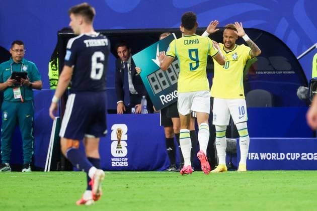 RECORD DATE NOT STATED FIFA World Cup, WM, Weltmeisterschaft, Fussball 2026 - Group C - Scotland v Brazil Neymar Jr. player of Brazil during the match between Scotland and Brazil in the third round of Group C of the 2026 FIFA World Cup group stage at Miami Stadium, in Florida, United States, on Wednesday, June 24, 2026.(Foto: William Volcov Brazil Photo Press IMAGO) Sports Miami FL United States of America Copyright: xWILLIAMxVOLCOVx