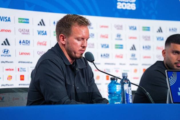 FIFA Fussball Weltmeisterschaft 2026, Gruppe E, Spiel 3, Ecuador vs Deutschand, 24.06.2026, Metlife-Stadion in New Jersey Pressekonferenz vor dem Spiel mit Julian Nagelsmann (Deutschland) und Deniz Undav (Deutschland) *** 2026 FIFA World Cup, Group E, Match 3, Ecuador vs. Germany, June 24, 2026, MetLife Stadium in New Jersey. Pre-match press conference with Julian Nagelsmann (Germany) and Deniz Undav (Germany) Copyright: xBahhoxKarax