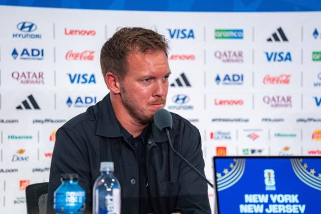 FIFA Fussball Weltmeisterschaft 2026, Gruppe E, Spiel 3, Ecuador vs Deutschand, 24.06.2026, Metlife-Stadion in New Jersey Pressekonferenz vor dem Spiel mit Julian Nagelsmann (Deutschland) und Deniz Undav (Deutschland) *** 2026 FIFA World Cup, Group E, Match 3, Ecuador vs. Germany, June 24, 2026, MetLife Stadium in New Jersey. Pre-match press conference with Julian Nagelsmann (Germany) and Deniz Undav (Germany) Copyright: xBahhoxKarax