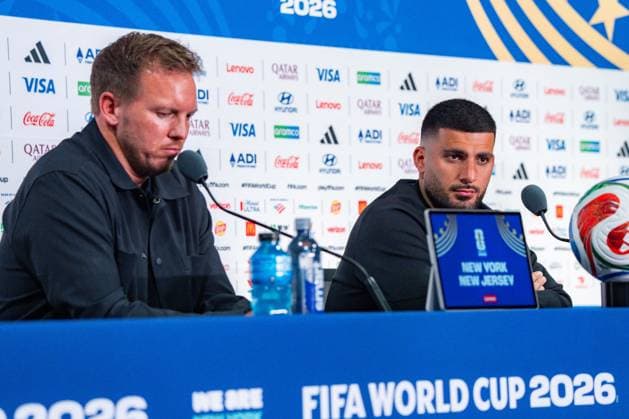FIFA Fussball Weltmeisterschaft 2026, Gruppe E, Spiel 3, Ecuador vs Deutschand, 24.06.2026, Metlife-Stadion in New Jersey Pressekonferenz vor dem Spiel mit Julian Nagelsmann (Deutschland) und Deniz Undav (Deutschland) *** 2026 FIFA World Cup, Group E, Match 3, Ecuador vs. Germany, June 24, 2026, MetLife Stadium in New Jersey. Pre-match press conference with Julian Nagelsmann (Germany) and Deniz Undav (Germany) Copyright: xBahhoxKarax