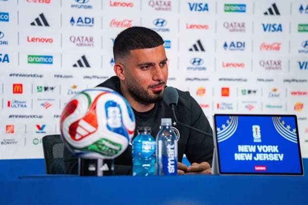 FIFA Fussball Weltmeisterschaft 2026, Gruppe E, Spiel 3, Ecuador vs Deutschand, 24.06.2026, Metlife-Stadion in New Jersey Pressekonferenz vor dem Spiel mit Julian Nagelsmann (Deutschland) und Deniz Undav (Deutschland) *** 2026 FIFA World Cup, Group E, Match 3, Ecuador vs. Germany, June 24, 2026, MetLife Stadium in New Jersey. Pre-match press conference with Julian Nagelsmann (Germany) and Deniz Undav (Germany) Copyright: xBahhoxKarax