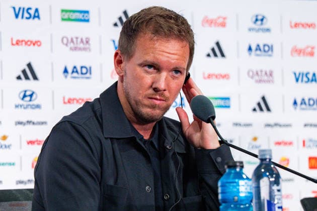 FIFA Fussball Weltmeisterschaft 2026, Gruppe E, Spiel 3, Ecuador vs Deutschand, 24.06.2026, Metlife-Stadion in New Jersey Pressekonferenz vor dem Spiel mit Julian Nagelsmann (Deutschland) und Deniz Undav (Deutschland) *** 2026 FIFA World Cup, Group E, Match 3, Ecuador vs. Germany, June 24, 2026, MetLife Stadium in New Jersey. Pre-match press conference with Julian Nagelsmann (Germany) and Deniz Undav (Germany) Copyright: xBahhoxKarax