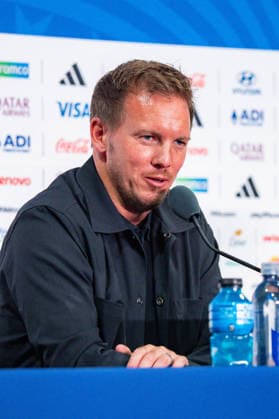FIFA Fussball Weltmeisterschaft 2026, Gruppe E, Spiel 3, Ecuador vs Deutschand, 24.06.2026, Metlife-Stadion in New Jersey Pressekonferenz vor dem Spiel mit Julian Nagelsmann (Deutschland) und Deniz Undav (Deutschland) *** 2026 FIFA World Cup, Group E, Match 3, Ecuador vs. Germany, June 24, 2026, MetLife Stadium in New Jersey. Pre-match press conference with Julian Nagelsmann (Germany) and Deniz Undav (Germany) Copyright: xBahhoxKarax