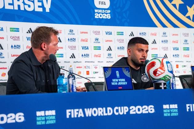 FIFA Fussball Weltmeisterschaft 2026, Gruppe E, Spiel 3, Ecuador vs Deutschand, 24.06.2026, Metlife-Stadion in New Jersey Pressekonferenz vor dem Spiel mit Julian Nagelsmann (Deutschland) und Deniz Undav (Deutschland) *** 2026 FIFA World Cup, Group E, Match 3, Ecuador vs. Germany, June 24, 2026, MetLife Stadium in New Jersey. Pre-match press conference with Julian Nagelsmann (Germany) and Deniz Undav (Germany) Copyright: xBahhoxKarax