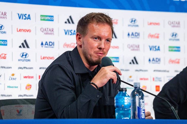 FIFA Fussball Weltmeisterschaft 2026, Gruppe E, Spiel 3, Ecuador vs Deutschand, 24.06.2026, Metlife-Stadion in New Jersey Pressekonferenz vor dem Spiel mit Julian Nagelsmann (Deutschland) und Deniz Undav (Deutschland) *** 2026 FIFA World Cup, Group E, Match 3, Ecuador vs. Germany, June 24, 2026, MetLife Stadium in New Jersey. Pre-match press conference with Julian Nagelsmann (Germany) and Deniz Undav (Germany) Copyright: xBahhoxKarax
