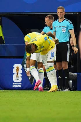 Scotland v Brazil: Group C - FIFA World Cup, WM, Weltmeisterschaft, Fussball 2026 Neymar Jr of Brazil enters the field during the FIFA World Cup 2026 Group C match between Scotland and Brazil at Miami Stadium on June 24, 2026 in Miami, United States. Miami Gardens FL United States  Copyright: xJosexBretonx originalFilename:bretonhernandez-scotland260624_npI0S.jpg