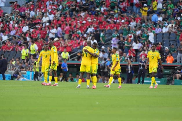 South Africa v South Korea - FIFA World Cup, WM, Weltmeisterschaft, Fussball 2026 - Group A MONTERREY, MEXICO - JUNE 24: Players of South Africa enter the field prior the 2026 FIFA World Cup First Stage Group A match between South Africa and South Korea at Estadio BBVA (Monterrey Stadium) in Monterrey, Mexico on June 24, 2026. Juancho Torres Anadolu Nuevo Leon Mexico. Editorial use only. Please get in touch for any other usage.  Copyright: x2026xAnadoluxJuanchoxTorresx