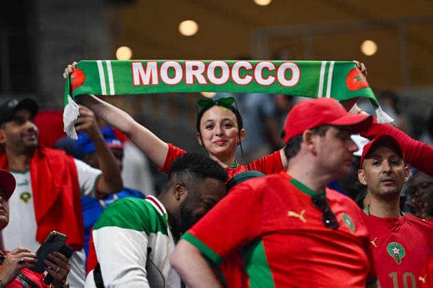 ATLANTA, GA - JUNE 24: A Morocco fan with a scarf during the FIFA World Cup, WM, Weltmeisterschaft, Fussball 2026 Group C match between Morocco and Haiti on June 24th, 2026 at Atlanta Stadium in Atlanta, GA. (Photo by Rich von Biberstein Icon Sportswire) SOCCER: JUN 24 FIFA World Cup 26 Group C - Morocco vs Haiti EDITORIAL USE ONLY Icon260624025