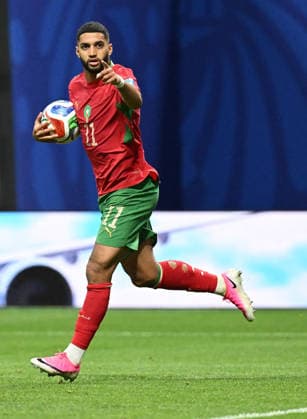 (260625) -- ATLANTA, June 25, 2026 -- Ismael Saibari of Morocco celebrates his goal during the group C match between Morocco and Haiti at the 2026 FIFA World Cup, WM, Weltmeisterschaft, Fussball at Atlanta Stadium in Atlanta, the United States, June 24, 2026. ) (SP)U.S.-ATLANTA-FOOTBALL-FIFA WORLD CUP-GROUP C-MAR VS HTI JuxHuanzong 