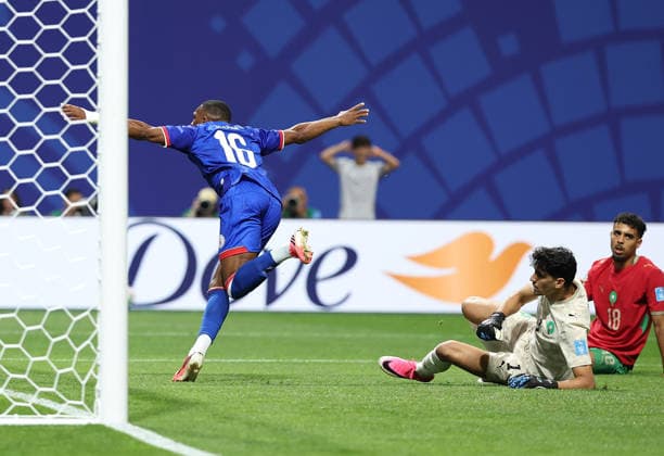 (260625) -- ATLANTA, June 25, 2026 -- Lenny Joseph (L) of Haiti celebrates Morocco s own goal during the group C match between Morocco and Haiti at the 2026 FIFA World Cup, WM, Weltmeisterschaft, Fussball at Atlanta Stadium in Atlanta, the United States, June 24, 2026. ) (SP)U.S.-ATLANTA-FOOTBALL-FIFA WORLD CUP-GROUP C-MAR VS HTI WangxKaiyan 