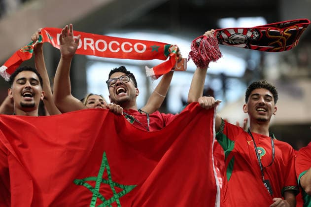 (260625) -- ATLANTA, June 25, 2026 -- Fans of Morocco cheer before the group C match between Morrocco and Haiti at the 2026 FIFA World Cup, WM, Weltmeisterschaft, Fussball at Atlanta Stadium in Atlanta, the United States, June 24, 2026. ) (SP)U.S.-ATLANTA-FOOTBALL-FIFA WORLD CUP-GROUP C-MAR VS HTI WangxKaiyan 