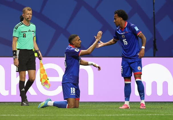 (260625) -- ATLANTA, June 25, 2026 -- Wilson Isidor (C) of Haiti celebrates his goal with Ruben Providence (R) during the group C match between Morocco and Haiti at the 2026 FIFA World Cup, WM, Weltmeisterschaft, Fussball at Atlanta Stadium in Atlanta, the United States, June 24, 2026. ) (SP)U.S.-ATLANTA-FOOTBALL-FIFA WORLD CUP-GROUP C-MAR VS HTI WangxKaiyan 