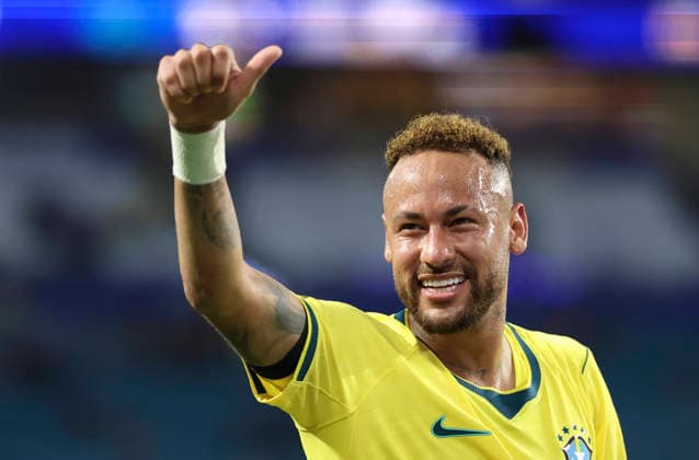 (260625) -- MIAMI, June 25, 2026 -- Neymar of Brazil gestures after the group C match between Scotland and Brazil at the 2026 FIFA World Cup, WM, Weltmeisterschaft, Fussball at Miami Stadium, Miami, the United States, June 24, 2026. ) (SP)U.S.-MIAMI-FOOTBALL-FIFA WORLD CUP-GROUP C-SCO VS BRA ZhangxChen 