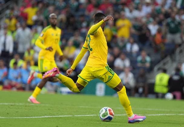 South Africa v South Korea - FIFA World Cup, WM, Weltmeisterschaft, Fussball 2026 - Group A MONTERREY, MEXICO - JUNE 24: Thapelo Maseko (12) of South Africa in action during the 2026 FIFA World Cup First Stage Group A match between South Africa and South Korea at Estadio BBVA (Monterrey Stadium) in Monterrey, Mexico on June 24, 2026. Juancho Torres Anadolu Nuevo Leon Mexico. Editorial use only. Please get in touch for any other usage.  Copyright: x2026xAnadoluxJuanchoxTorresx