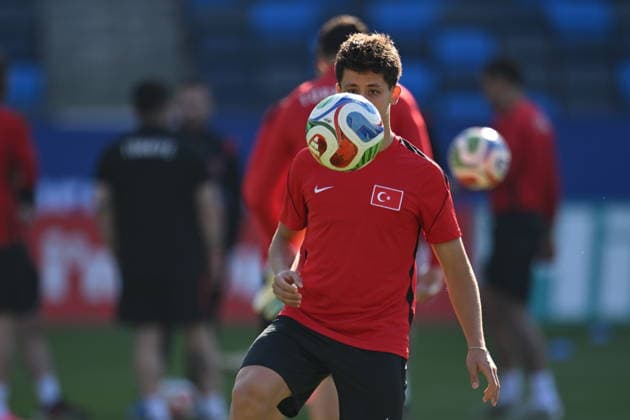 Turkish national football team holds training session in Los Angeles, California LOS ANGELES, CALIFORNIA - JUNE 24: Arda Guler of the Turkish national football team attends the training session at Carson Sports Park in Los Angeles, California on June 24, 2026. <!--TgQPHd --> Tayfun Coskun Anadolu Los Angeles United States. Editorial use only. Please get in touch for any other usage.  Copyright: x2026xAnadoluxTayfunxCoskunx