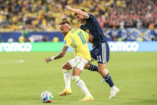 RECORD DATE NOT STATED FIFA World Cup, WM, Weltmeisterschaft, Fussball 2026 - Group C - Scotland v Brazil Neymar Jr. player of Brazil during the match between Scotland and Brazil in the third round of Group C of the 2026 FIFA World Cup group stage at Miami Stadium, in Florida, United States, on Wednesday, June 24, 2026.(Foto: Vanessa Carvalho Brazil Photo Press IMAGO) Sports Copyright: xVanessaxCarvalhox