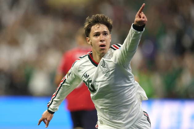 FIFA World Cup, WM, Weltmeisterschaft, Fussball 2026 - Group A - Czech Republic vs Mexico Mateo Chavez of Mexico celebrates after scoring a goal during the FIFA World Cup 2026 group stage match Czech Republic against Mexico in Mexico City, Mexico, 24 June 2026. MEXICO CITY Mexico  Copyright: xISAACxESQUIVELx