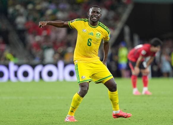 South Africa v South Korea - FIFA World Cup, WM, Weltmeisterschaft, Fussball 2026 - Group A MONTERREY, MEXICO - JUNE 24: Aubrey Modiba (6) of South Africa celebrates after the 2026 FIFA World Cup First Stage Group A match between South Africa and South Korea at Estadio BBVA (Monterrey Stadium) in Monterrey, Mexico on June 24, 2026. Juancho Torres Anadolu Nuevo Leon Mexico. Editorial use only. Please get in touch for any other usage.  Copyright: x2026xAnadoluxJuanchoxTorresx