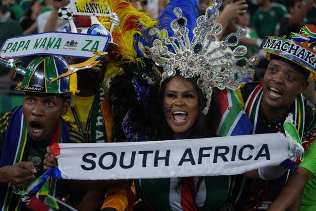 South Africa v South Korea - FIFA World Cup, WM, Weltmeisterschaft, Fussball 2026 - Group A MONTERREY, MEXICO - JUNE 24: Fans of South Africa celebrate after the 2026 FIFA World Cup First Stage Group A match between South Africa and South Korea at Estadio BBVA (Monterrey Stadium) in Monterrey, Mexico on June 24, 2026. Juancho Torres Anadolu Nuevo Leon Mexico. Editorial use only. Please get in touch for any other usage.  Copyright: x2026xAnadoluxJuanchoxTorresx