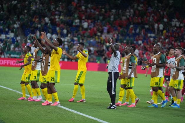 South Africa v South Korea - FIFA World Cup, WM, Weltmeisterschaft, Fussball 2026 - Group A MONTERREY, MEXICO - JUNE 24: Players of South Africa greet the fans after the 2026 FIFA World Cup First Stage Group A match between South Africa and South Korea at Estadio BBVA (Monterrey Stadium) in Monterrey, Mexico on June 24, 2026. Juancho Torres Anadolu Nuevo Leon Mexico. Editorial use only. Please get in touch for any other usage.  Copyright: x2026xAnadoluxJuanchoxTorresx