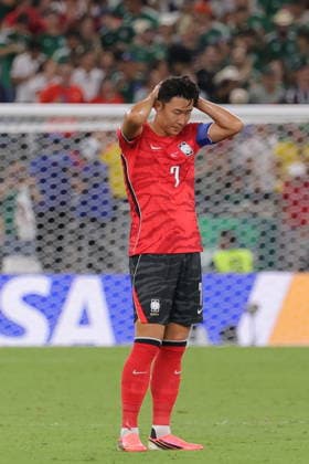 FIFA World Cup, WM, Weltmeisterschaft, Fussball 2026 - Group A - South Africa vs South Korea South Korea s Son Heung-min reacts after his team conceded a goal during the second half of a World Cup Group A football match against South Africa at Estadio Monterrey in Monterrey, Mexico, 24 June 2026. Monterrey Mexico  Copyright: xYONHAPx