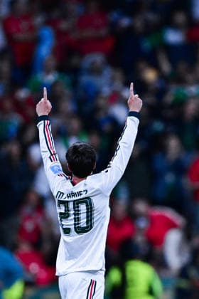 Mateo Chavez of Mexico celebrates after scoring the team s first goal during a FIFA Men’s World Cup 2026 Group Stage football match between Czechia and Mexico at Mexico City Stadium, in Mexico City on June 24th 2026 (Photo by Nayra Halm SPP)  Copyright: xNayraxHalm SPPx Sportspressphoto_SPR176111
